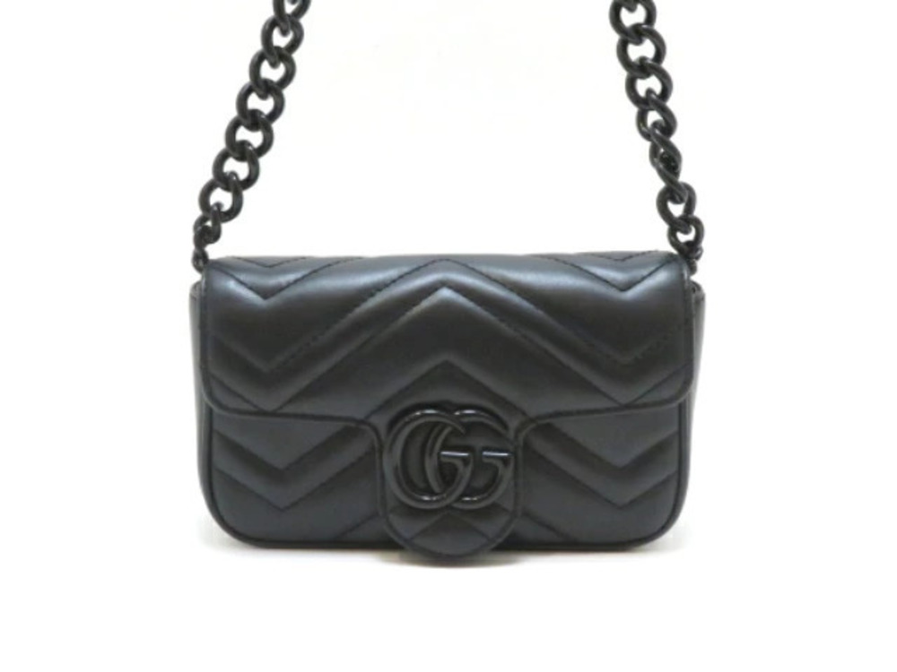 Gucci GG Marmont Shoulder Bag Leather Black